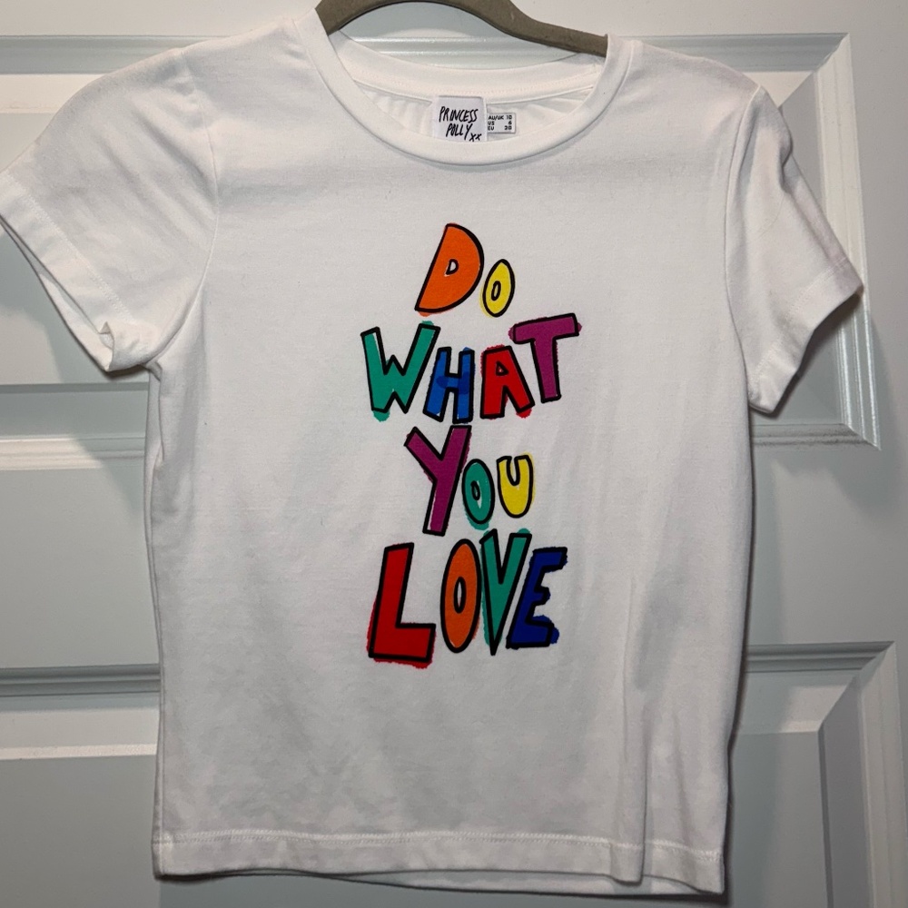 Princess Polly White Graphic Tee